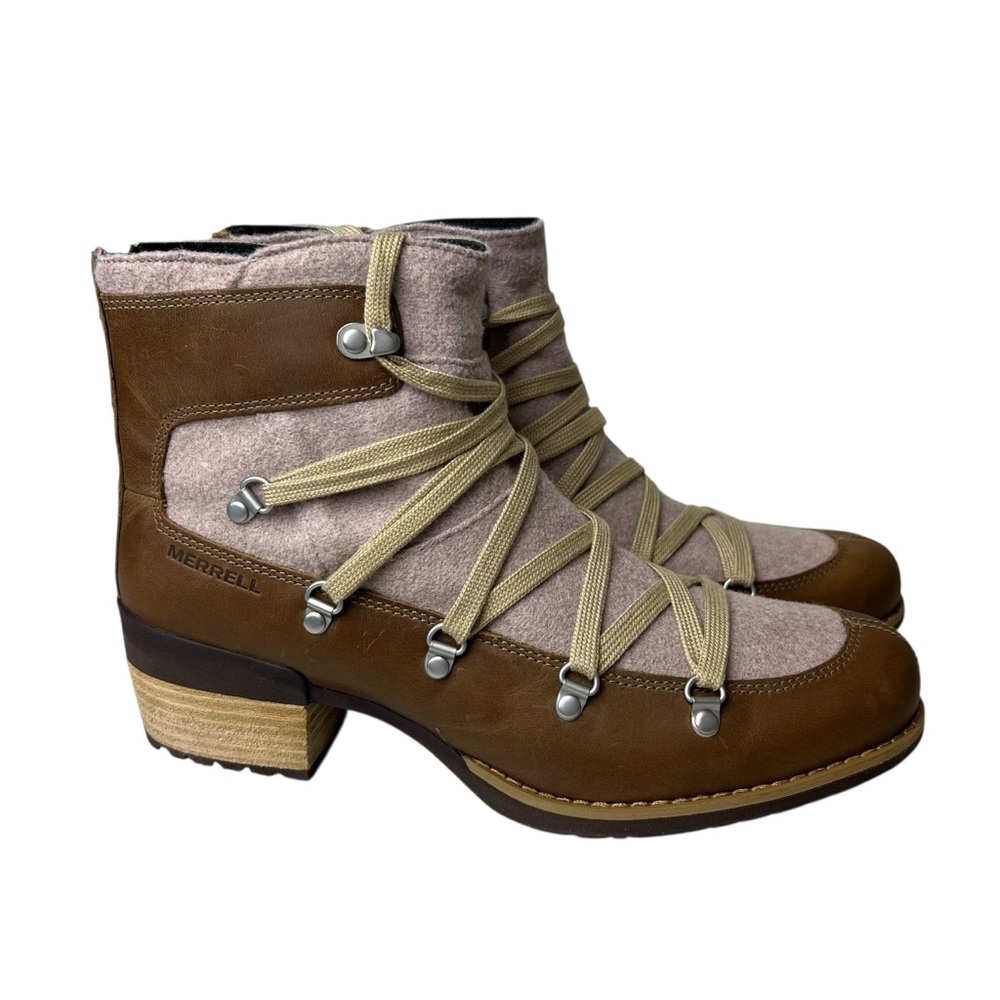 Merrell Shiloh II Warm NEW Women's Brown and Tan Lace Up Boots Size 10.5